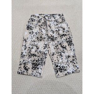 Nine West Women's Tan Printed Mid-Rise Heidi Pull-On Skimmer Shorts Size 6 NWT